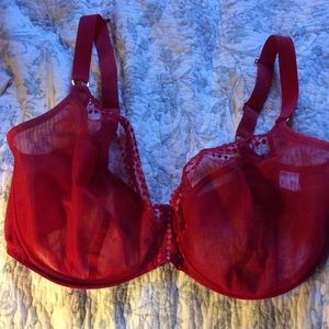 Elomi Matilda UW Side Support Plunge Bra Red 36HH